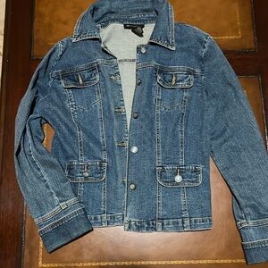 INC women’s jean jacket tapered waist